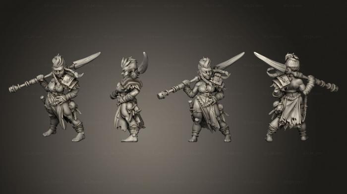 Military figurines (Amazons 03, STKW_2421) 3D models for cnc