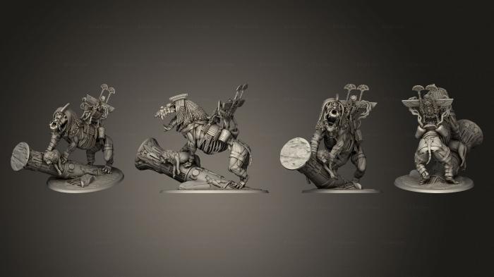 Military figurines (Amenhotep the Terrible on Ammit, STKW_2424) 3D models for cnc