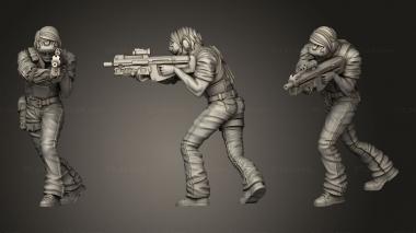 Military figurines Black Site Agent 3d model