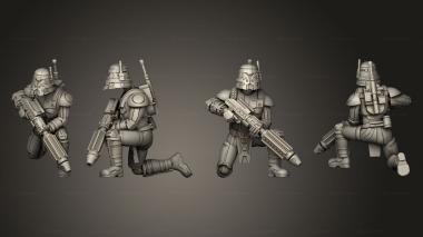 Military figurines Ancient Dark Trooper ist 1 3d model