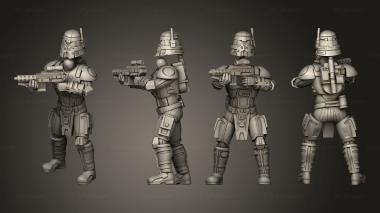 Military figurines Ancient Dark Trooper ist 2 3d model