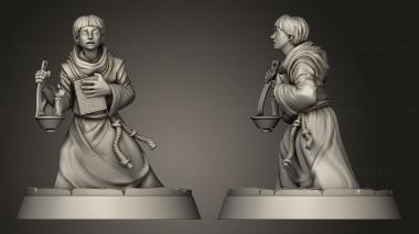 Military figurines Abbey Monks Monk Adso 3d model