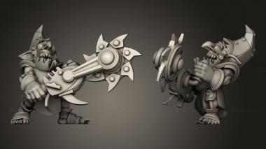 Military figurines night goblin chainsaw 3d model