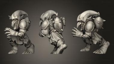 Military figurines night goblin lineman 3d model