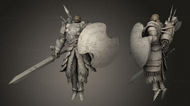 Military figurines Purs Back 3d model