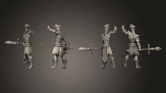 Military figurines (Ancient Guard C Staff 2, STKW_2443) 3D models for cnc