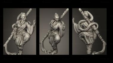 Military figurines ADVENT MONK WOMAN BASE 3d model