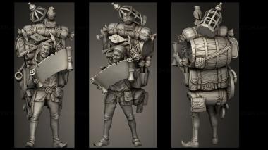 Military figurines Adventurer 3d model