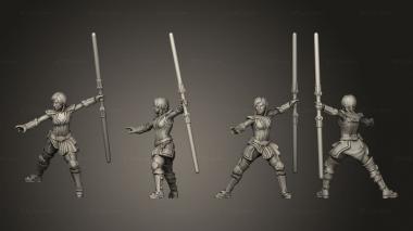 Military figurines Ancient mystical warrior leader 3d model