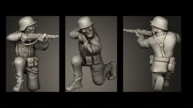 Military figurines Africa Korps Infantry Series serie 3d model