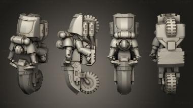 Military figurines angels of death outrider biker gang 3d model