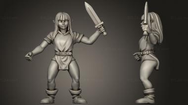 Military figurines Goblin short sword 3d model