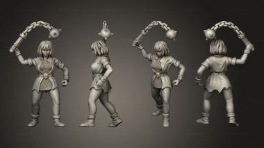 Military figurines Orc morning star 3d model