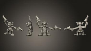 Military figurines angry goblin 02 3d model
