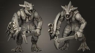 Military figurines WARRIORS 3d model