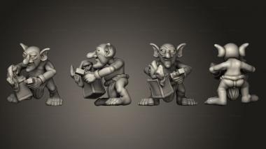 Military figurines angry goblin 03 3d model