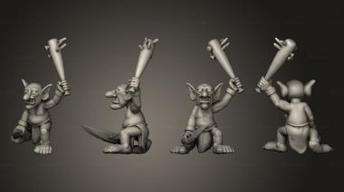 Military figurines angry goblin 04 3d model