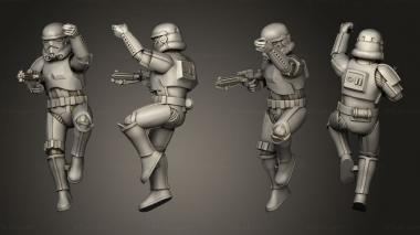 Military figurines transport repelling 3d model