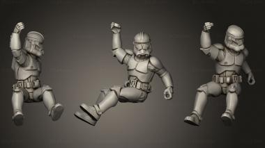 Military figurines transport union repelling 3d model