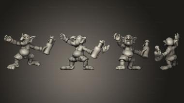 Military figurines angry goblin 05 3d model