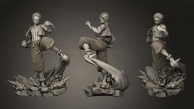 Military figurines Akaza Demon yer 3d model