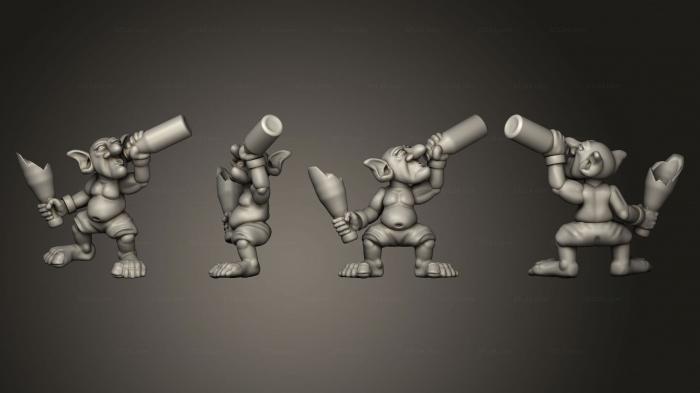 Military figurines (angry goblin 06, STKW_2470) 3D models for cnc