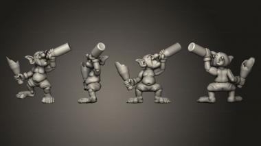 Military figurines angry goblin 06 3d model