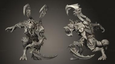 Military figurines Infected Wolfen Reaper 3d model