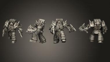 Military figurines angry red meatmen 02 3d model