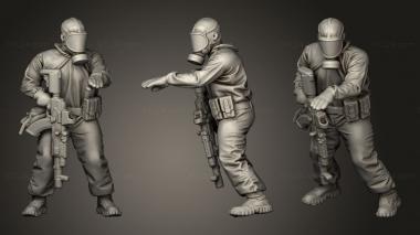 Military figurines Biohazard Suit 3d model