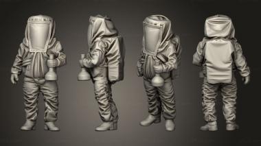 Military figurines Biohazard Suit Heavy Laborant 3d model