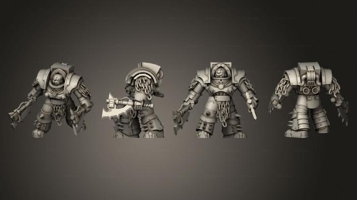 Military figurines (angry red meatmen 03, STKW_2473) 3D models for cnc