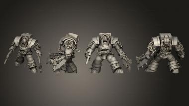 Military figurines angry red meatmen 05 3d model