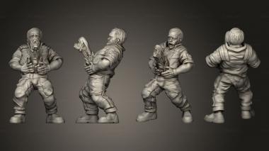 Military figurines ALIEN BELLY BURSTER SURPRISED VICTIM 3d model