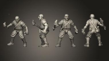 Military figurines ANGRY VILLAGER 01 3d model