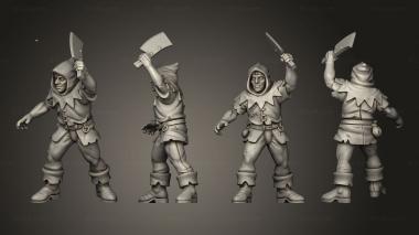 Military figurines ANGRY VILLAGER 02 3d model