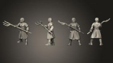 Military figurines ANGRY VILLAGER 05 3d model
