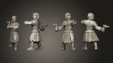 Military figurines ANGRY VILLAGER 06 3d model