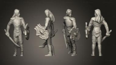 Military figurines Deepwyrm Drow 3d model