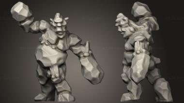 Military figurines Obsidian Guards Granite Guardians 3d model