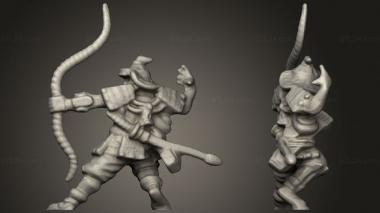 Military figurines Tagawa Samurai Archers 3d model