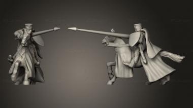 Military figurines Templar Cavalry 3d model