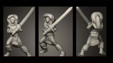 Military figurines Warriors Ashra 3d model