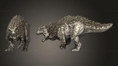 Military figurines Amazons and Ogres Brutosaur Alone 3d model