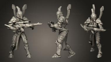 Military figurines Amish space elf guardian guard 3d model