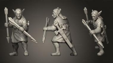 Military figurines Anglo Scottish Elfs 3d model