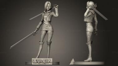 Military figurines Annie standing attack on titan 3d model
