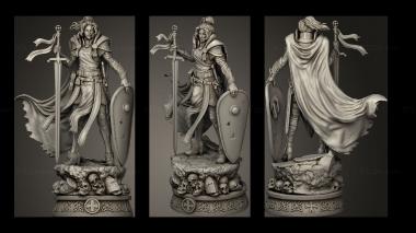 Military figurines Annya the Templar Girl Hair 3d model