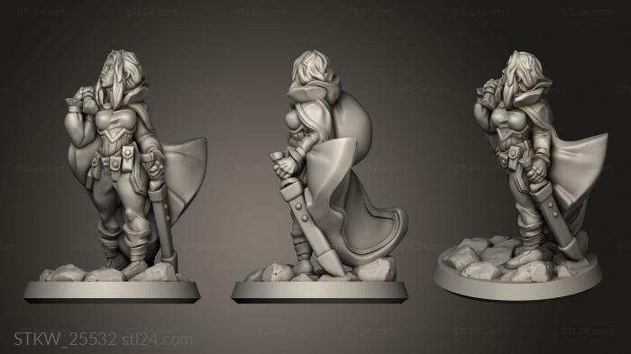 Military figurines (thief female, STKW_25532) 3D models for cnc