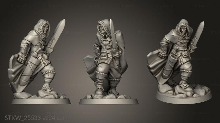 Military figurines (thief male, STKW_25533) 3D models for cnc